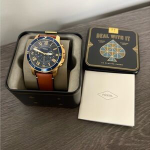 Fossil FS5268 Grant Blue Dial Men's Watch